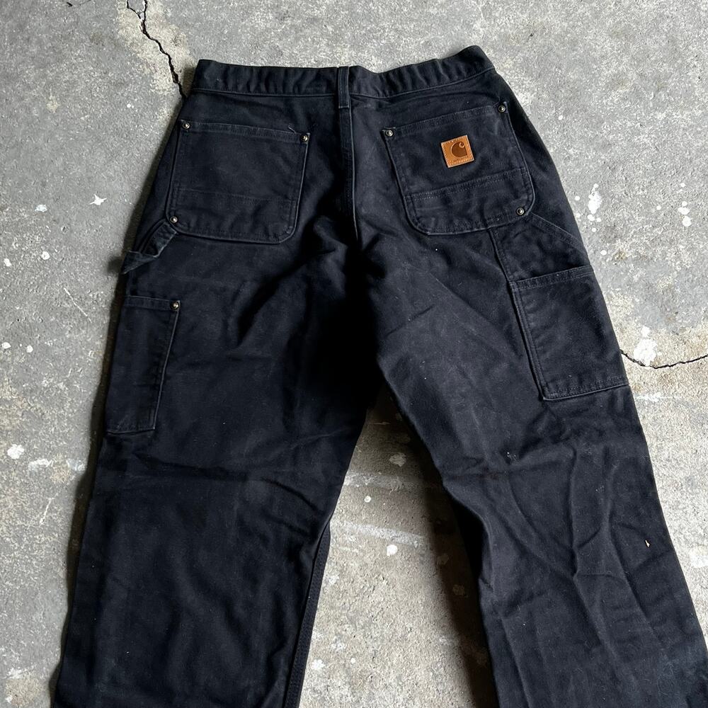 Carhartt black double knee work wear carpenter pants - Picture 7 of 7